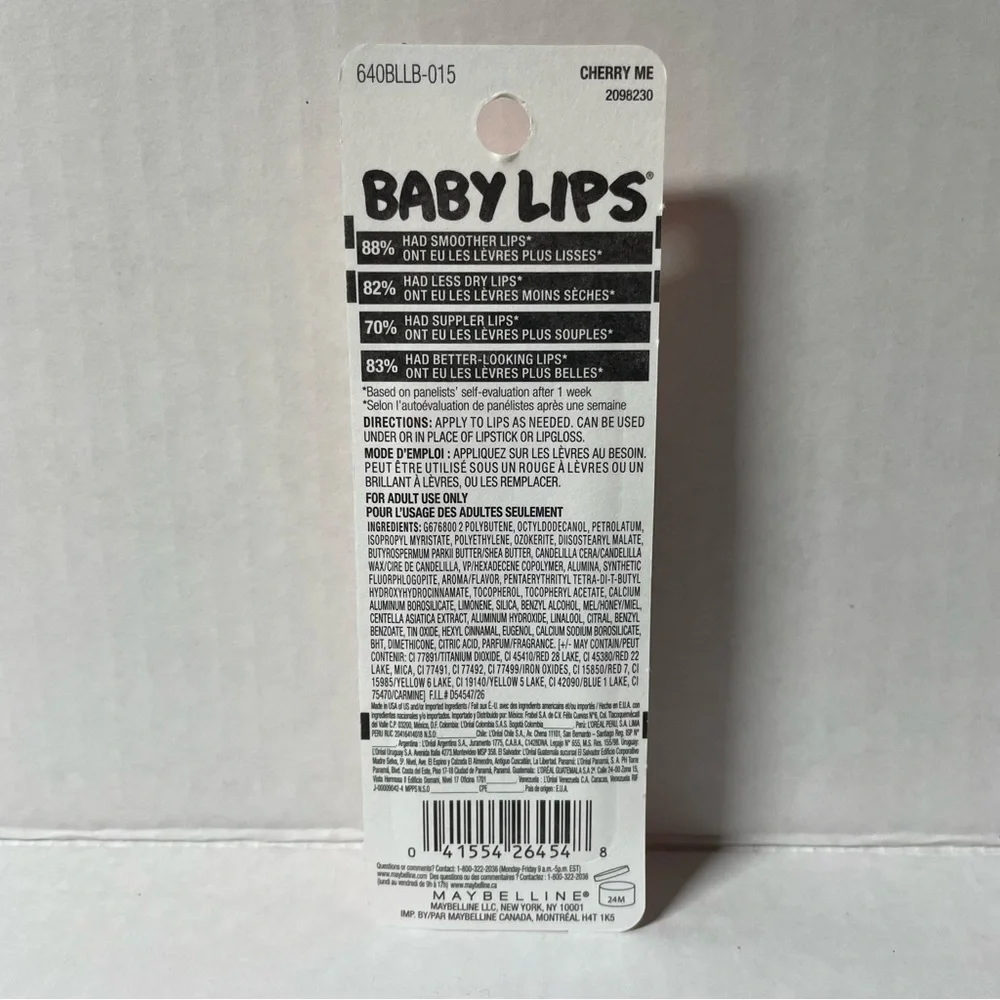♦️$3♦️ Maybelline Cherry Me Baby Lips moisturizing lip balm